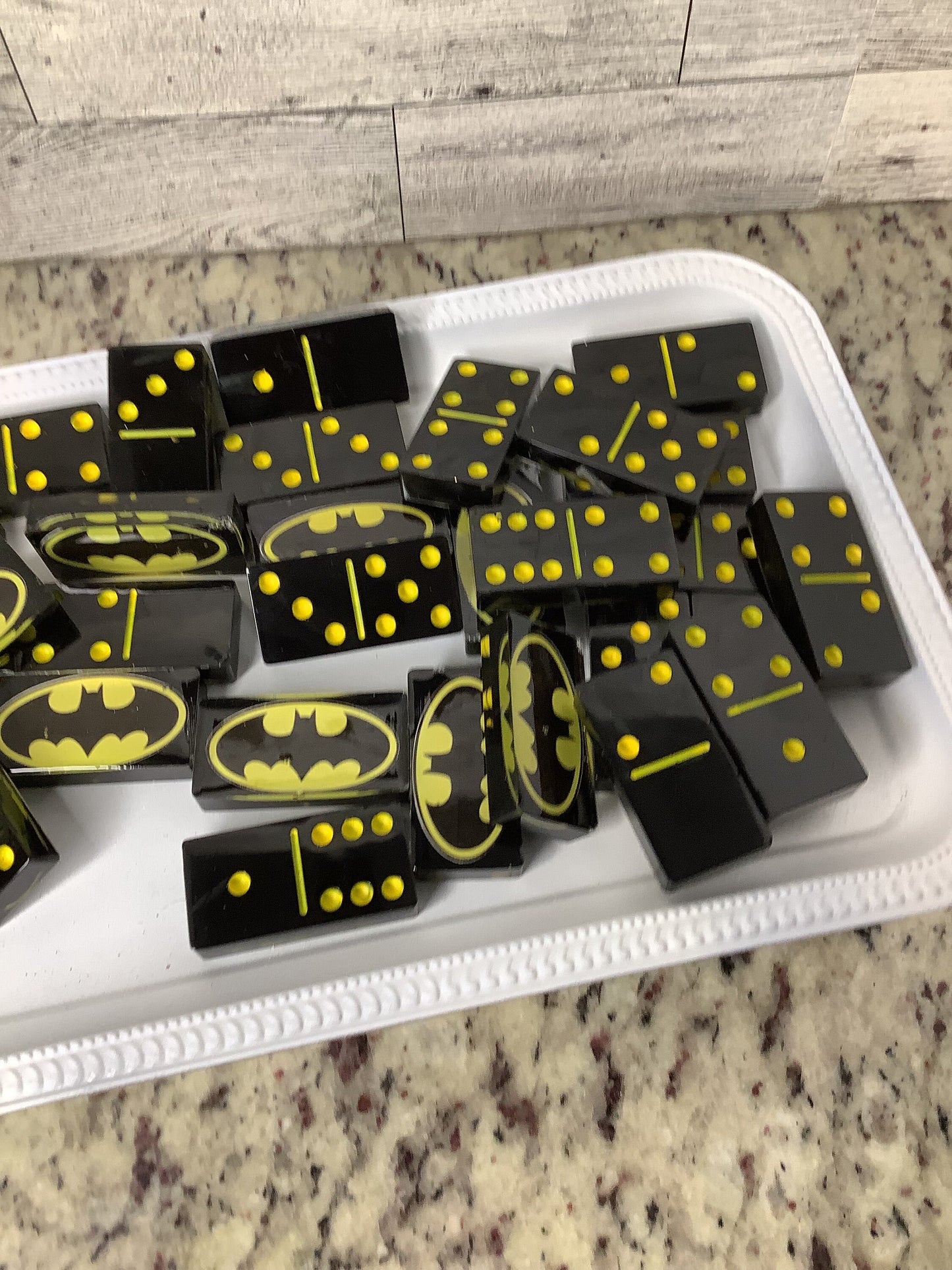 Black and Yellow Inspired Mishap Resin Dominoes