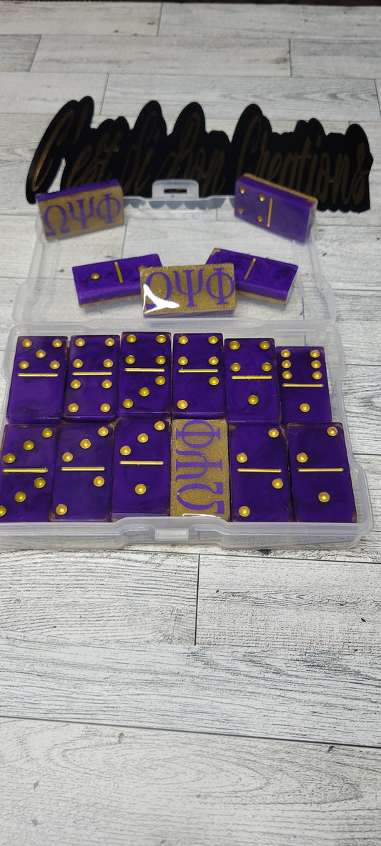 Gift Fraternity Custom Dominoes, Greek Letters,